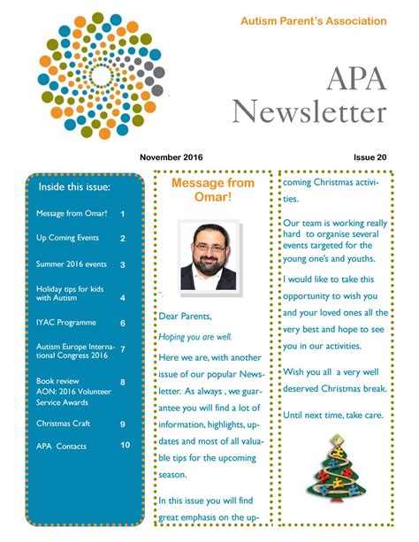 APA Newsletter November Edition